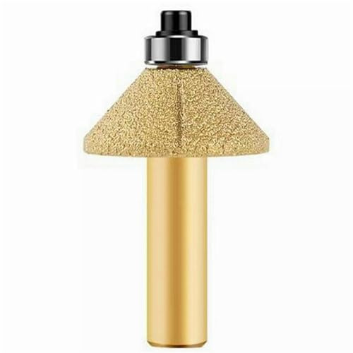 3PCS 45 Grad Quarz Stein Schräge Messer Diamant Router Bits CNC Fräser Werkzeuge Mit Lager Trimmen Klinge Gegangen maschine(6.35mm with Bearing)