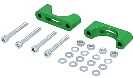 Set: CNC Klemmstücke für Schutzblech, Grün eloxiert, für Scheibenbremse - f