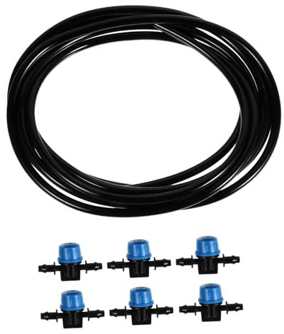 Ciieeo 1Satz Aquarium Mikro Ventil Teiliges Mit Wasserschlauch Und Blauen Ventilen Einstellbare Wasserflusskontrolle Für Aquarien Pflanzkästen Und Gartenanlagen