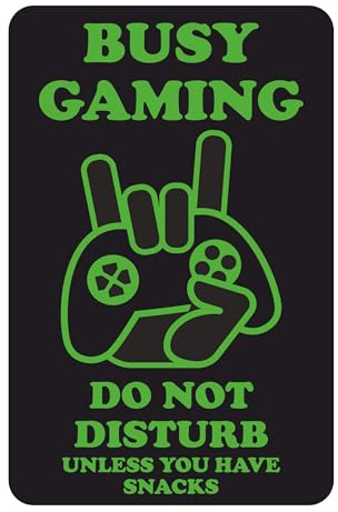 Busy Gaming Kids Bedroom Door Sign - player gamer gamer boy gamer girl video game player computer gamer