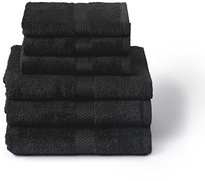 Caleffi Set 6x Asciugamani Bagno Viso e Ospite in Cotone, 55x100 + 40x60 cm | Spugna morbida e assorbente, 3 viso + 3 bidet, tinta unita, set completo, per uso quotidiano, hotel e b&b
