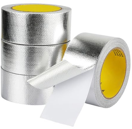 BULINO Nastro in alluminio, nastro adesivo spesso 0,15 mm, resistente e impermeabile, nastro sigillante for condotti, condotti HVAC, prese d'aria for asciugatrice, 10 cm x 50 m(15cm*50m)