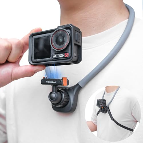 REYGEAK For DJI Osmo Action Magnetic Hanging Neck Mount,POV Action Camera Mount,Adjustable Chest Strap Camera Mount Compatible with DJI OSMO 360/Action 5 Pro/4/3 Accessories