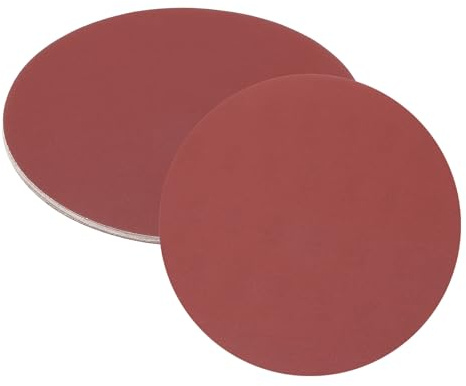 sourcing map 12pcs 250mm PSA Sanding Discs, 240 Grits Aluminum Oxide Self Adhesive Stick Back Sandpapers, No-Hole Round Wet/Dry Sander Papers, Sand Auto Car Paint, Wood, Metal