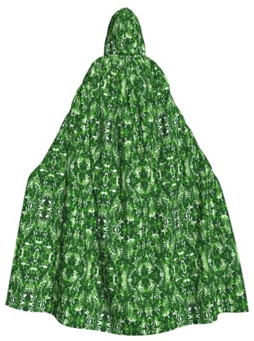 Kfjghhl Unisex Monstera Deliciosa Banana Palm Hooded Cloak Cape Costume Party Halloween Cosplay Adult Hoodies Robe Christmas 58