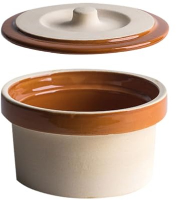 TOYANDONA Bol en Céramique avec Couvercle, Pot à Riz Vapeur 500 Ml, Vaisselle Cuisine Pratique pour Mijoter, Cuisson Vapeur et Présentation, Compatible Cuisson Maison, Bol à Soupe et