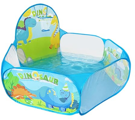 Kid Ball Pit - Parque Plegable con Canasta Baloncesto, Piscina Bolas Reforzada, Tamaño 60x40x120cm + Rojo, Material Poliéster, para Cumpleaños & Navidad Juegos Interior Exterior