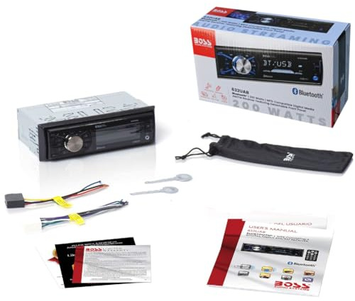 Kit Set para Boss Audio Systems 632UAB, estéreo Single-DIN, Receptor Am/FM, AUX/USB/MP3/WMA y Bluetooth, 1 Unidad y Llaves de extracción.
