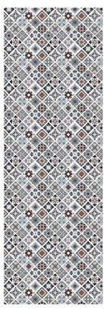 Doge Milano Küchenläufer, 100% Made in Italy, Schmutzabweisender Teppich mit Digitaldruck, Rutschfester und waschbarer Läufer, Geometrisches Muster - Diakon, 180x52 cm