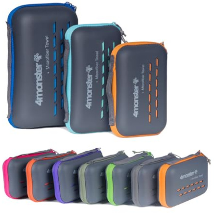 4Monster campinghanddukar, superabsorberande, snabbtorkande, mikrofiber resehandduk, ultramjuk, kompakt, fitnessstudio handduk för strand, vandring, yoga, armégrön, stor (60 x 100 cm)