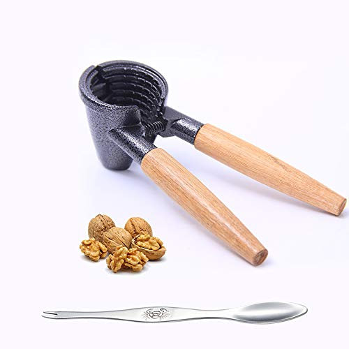 chaobai Nussknacker walnüsse Holz Sektzange Retro nusscracker mit holzgriff Zinkdruckguss Walnussknacker, Haselnussknacker, Nußknacker mit Edelstahl Gabeln
