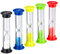 Relaxdays 10027713 Sabliers Lot de 5 pour Enfants, Timer brossage des Dents, Minuteur à thé, x 5 Horloges de Sable, Multicolore