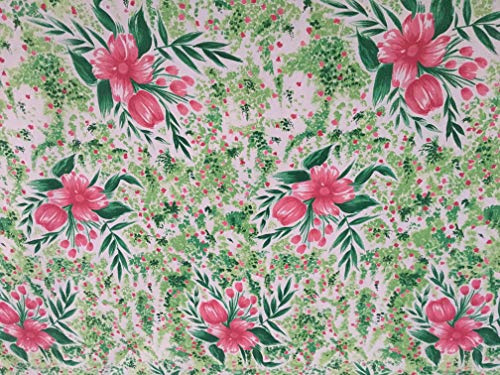 Teletoldo Lona para Toldo Profesional Cancun-2 Reversible Verde y Floral 2,50 x 6,00 Poliéster-Acrílico 400 g/m² | Alta Resistencia UV | Impermeable | Uso Exterior