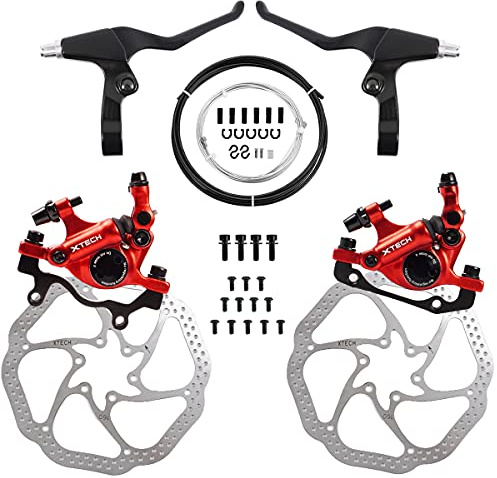 ShenZhenShiShiLiLanTianKeJiYouXianGongSi CNC hydraulische Scheibenbremse Fahrrad, Fahrrad-Scheibenbremsen-Set vorne und hinten, hydraulische Bremse Fahrrad aus Aluminiumlegierung für MTB Mountainbike,