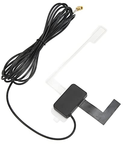 Antena de radio de coche, BOROCO Antena de parabrisas de radio de coche Conector DAB SMB 10DB Señal estable de ganancia para audio de camión de vehículo