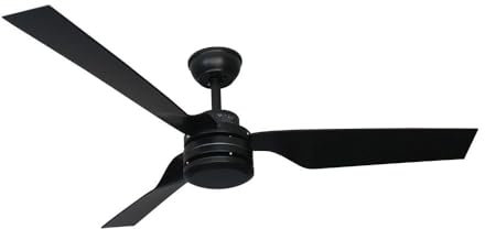 VT-6552-3 65W CEILING FAN WITH BLACK BODY-RF CONTROL-3 BLACK BLADES-AC MOTOR (52 INCH)