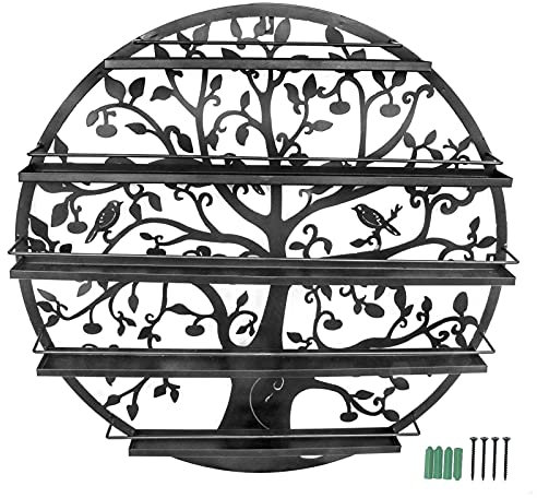 Otufan Présentoir De Vernis à Ongles, 23,6 X 23,6 5 Couches De Tuyau De Peinture Haute Température, Support De Maquillage Mural, Organisateur De Vernis à Ongles pour la Maison, Noir