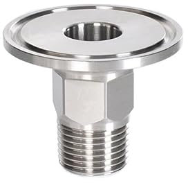 FALKIN 1/2 3/4 1 1-1/4 1-1/2 2 BSPT männlich 1,5 2 2,5 Tri Clamp Sechskantmutter-Kupplung SUS304 Edelstahl Sanitäranschluss Homebrew (Color : Male, Size : DN10 K50.5mm)