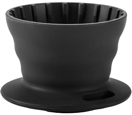 Ieron Gotero de café, gotero de café Plegable, Taza de Filtro de café portátil, Adecuado para 1-2 Tazas (Gris)