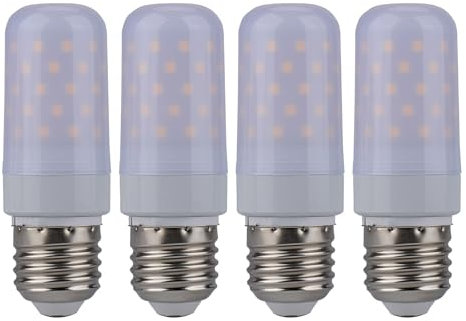 yongjia E26 led Kandelaber Glühbirne, 8W LED-Licht 1100LM für Deckenventilator Kronleuchter Beleuchtung nicht dimmbar, 4 Packungen(Cool white)