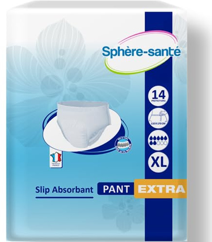 Sphère Santé - Pant Extra Large Extra - Protection Incontinence - Absorption Maximale - Confort et Sécurité - Barrières Anti-Fuites, Système Anti-Odeurs, Indicateur d'Humidité