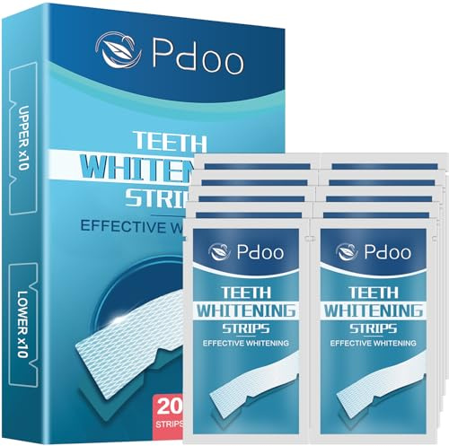 Professional Teeth Whitening Strips 20 Count - Enamel Safe, Fast Results in 7 Days, Dentist-Recommended Whitening Kit for Sensitive Teeth
