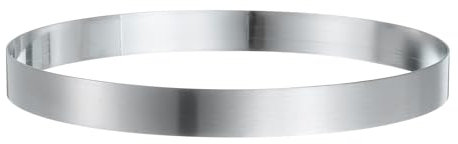 QUARKZMAN Anello per Torta Rotondo 19cm x 2cm Acciaio Inossidabile Senza Saldature per Dolci Mousse Specchio Rivestito per Cottura Dolci frittella Inglesi Crumpet Strumento Preparazione