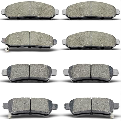 AnnoVinco 8PCS Front Rear Ceramic Brake Pads Replacement Kit Fits For 2005-2022 Nissan Frontier,For 2005-2015 Nissan Xterra,For 2009-2012 Suzuki Equator(D1094 D1100)