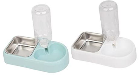 UKCOCO Distributeur Deau pour Animaux De Compagnie Distributeur Deau pour Chats Support pour Bol pour Chiots Facile À Utiliser Et sans Danger pour Les Chats