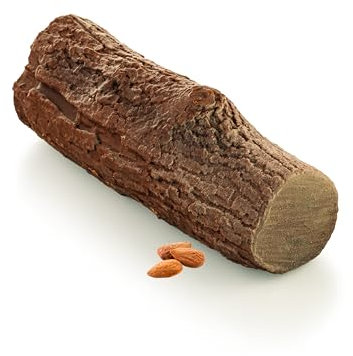 silikomart | 30.475.87.0065 Stampo in Silicone Bûche signature 820 per realizzare tronchetti con tocco realistico e invernale - 230x80 h 80 mm