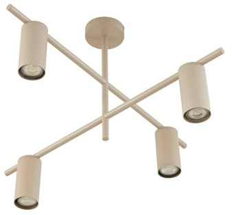 Lindby Deckenlampe Marilou (Modern) in Creme aus Metall (4 flammig, GU10) - Deckenleuchte Lampe Wohnzimmerleuchte