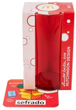 sefrado Bundle Exclusiver Untersetzer kompatibel mit 1 x Cola Glas Rot - McDonalds 2016 - Sammel Gläser