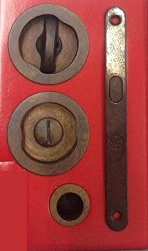 Juego de nichos circulares para puertas correderas K1200 - con pestillo (bruñido)