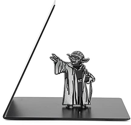 Premium Heavy-Duty Metal Bookend - Black L-Shaped Book End
