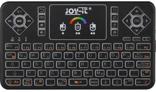 Joy-it TASTAMINI01 Funk Tastatur Deutsch, QWERTZ, Windows® Schwarz Integriertes Touchpad