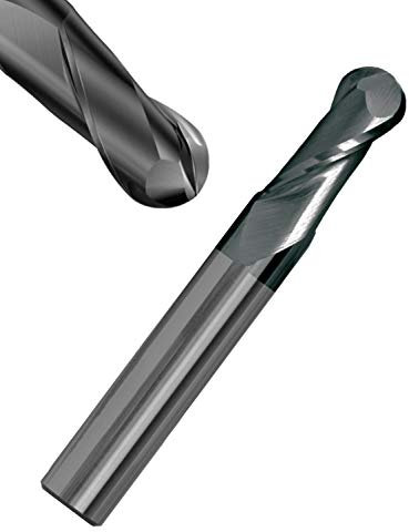 Corintian VHM Radiusfräser Kugelkopffräser 2 Zähne - AlTiN Beschichtung, Ø 8mm, High Performance Cutting HPC geeignet