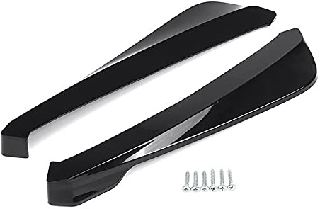 ihreesy Parachoques Trasero de Coche Spoiler,1 Par ABS Alerón de Parachoques Trasero Universal Parachoques Trasero Canard Difusor Spoiler Difusor de Labios Deflector Con Pernos,Negro