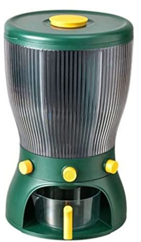 Cerealienspender, Getreidelagercontainer Lebensmittel Haferflocken Machin Rotating Sealed EIN-klick-Ausgang for Haus und Küche (Color : Green-10kg)