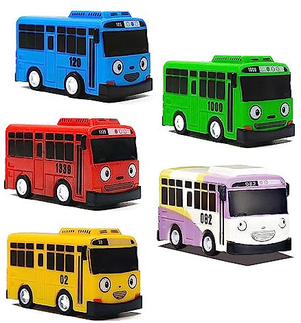 SHDIEHJFMLDH 5Pcs Mini Bus Spielzeug,Mini Pull Back Spielzeugautos,Bus Modell,Spielzeugautos Set für Freunde und Kinder, Lernspiel, Geburtstagsparty-Geschenk