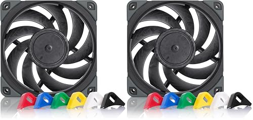 Noctua NF-A12x25 PWM chromax.black.swap, Leiser Premium Lüfter, 4-Pin, für Desktop (120mm, Schwarz) (Packung mit 2)