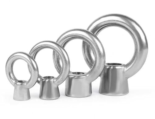 Hebeösenmuttern, Hebeösenschraube, Ringösenschraube, 2er-Pack Hebeösenmuttern M6 M8 M10 M12 M16 M20 M24 304 Ringförmige Ösengewindemuttern aus Edelstahl im japanischen Stil Hebeösenmuttern (Size : M1