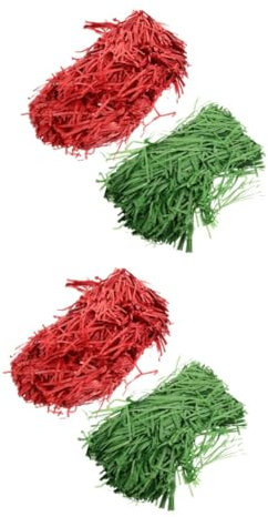 SEWACC 4packungen Geschenkverpackungsfüllmaterial Bunte Papierstreifen Zur Dekoration Von Geschenkkörben Weihnachten Hochzeiten Und Anlässen Weihnachtsgrün Um Stilvoll Zu Verpacken