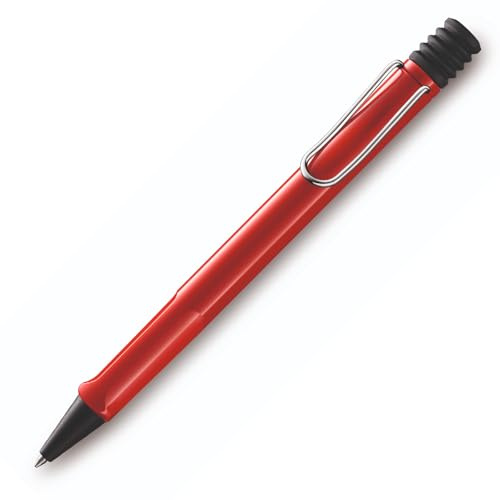 LAMY safari Kugelschreiber mit ergonomischem Griff & Strichstärke M - für angenehm langes Schreiben - aus robustem ASA Kunststoff - inklusive Großraummine M 16 (Geschenkbox, Rot)