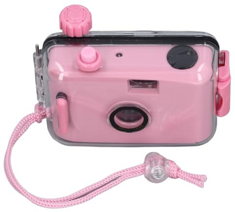 35mm Film Camera, 35mm Reusable Film Camera with Case Disposable Film Camera for Snorkeling with Shutter Speed 28MM Lens (Light Pink)