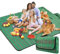 Manta de Viaje para Pícnic con Base Impermeable 150 x 200 cm Manta de Picnic Camping Grande Esterilla Playa y Plegable Portátil para Playa, Parque, Barbacoa, Pícnic, Senderismo, Viajes (Verde)