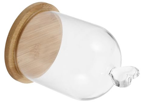 Cabilock Couvercle en Verre avec Porte-Bougies Chauffe-Plat Porte-Bougies Chauffe-Plat avec Décor De Cloche en Verre