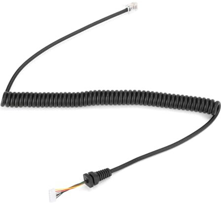 Laroal 6 Pin Microphone Cable MH-48 Microphone Mic Cable Cord Compatible with FT-7800 FT-8800 FT-8900 FT-1802 FT-1807 FT-1900 FT1907 FT7900R