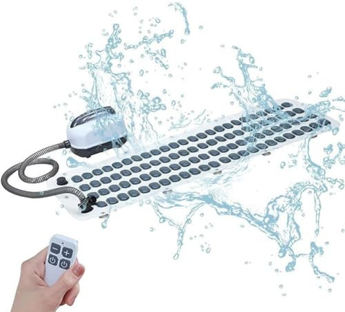 Bade-Spa-Massagematte, Home-Surfing-Massage-Badematte,rutschfeste Badeblasenmaschine mit aufblasbarem Kissen und Fernbedienung, 6 Geschwindigkeitseinstellungen for das Badezimmer,Lockerung verspannter