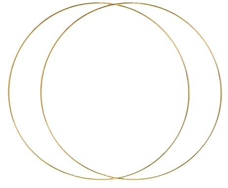 MagiDeal 2 pezzi Anelli di cerchio di metallo Circolo multiuso 5 mm di spessore per porte di Natale robusta, Diametro 50 Cm