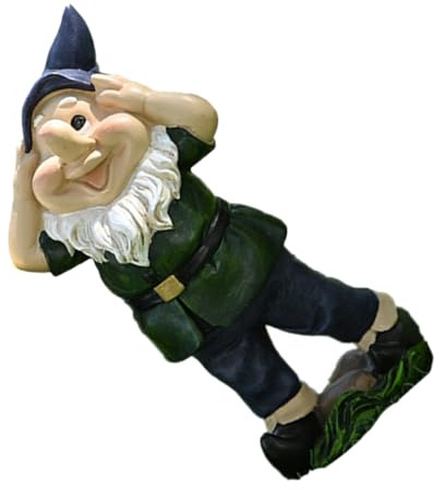 ibasenice 1 Pz Ornamenti per nani elfo Giardino dietro la casa figurine di ornamento da prato gnome decorazione figure di gnomi mini Arredamento da giardino Figurina da giardino resina Verde